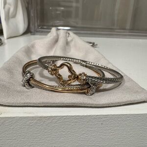 Elegant Gold and Silver Women's Bracelet Set